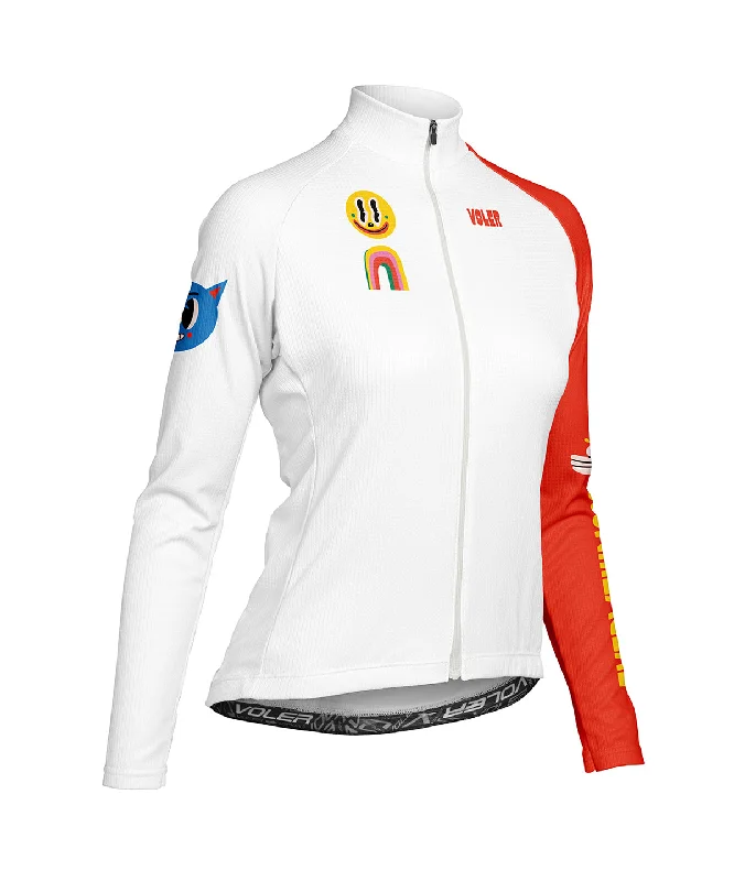 W. PELOTON THERMAL JERSEY - CRAZY HAPPY Pullover Hoodie Sweatshirt Trend