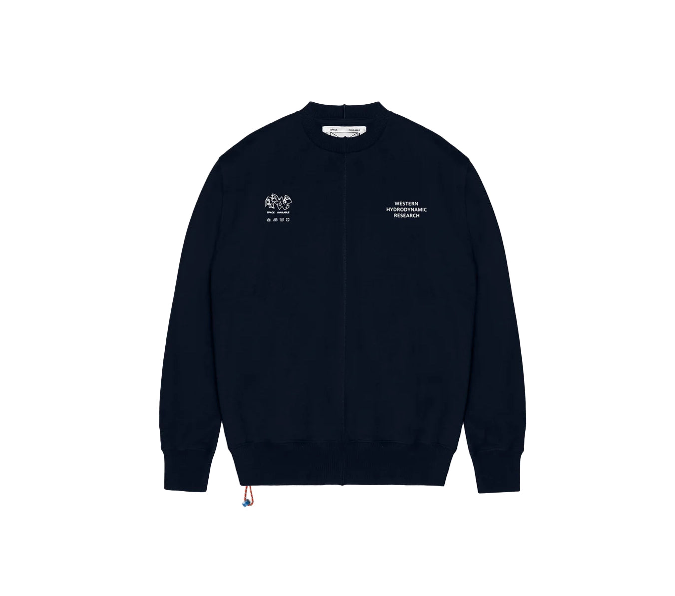 Space Available X Western Hydrodynamics Research Upcycled Logo Sweatshirt - Navy Printed Hooded Sweatshirts