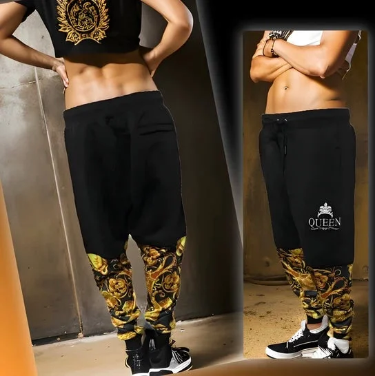 ^QUEEN V3R$@C3^ LUXURY CUT & SEW JOGGER SWEATPANTS (UNISEX) (EMBROIDERY) Casual Hoodie Sweatshirt Look