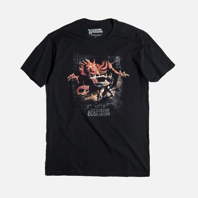 Vintage Basic Rules Red Dragon Black Tee