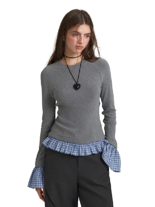 Black & Gray Plaid Patchwork Sweater Levi's sweaters