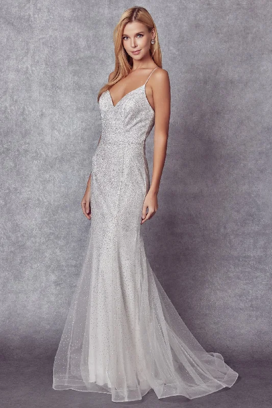 **Everlasting Elegance Shimmering Glitter Mesh Wedding Gown: Captivate All Eyes** Luxury Wedding Dress