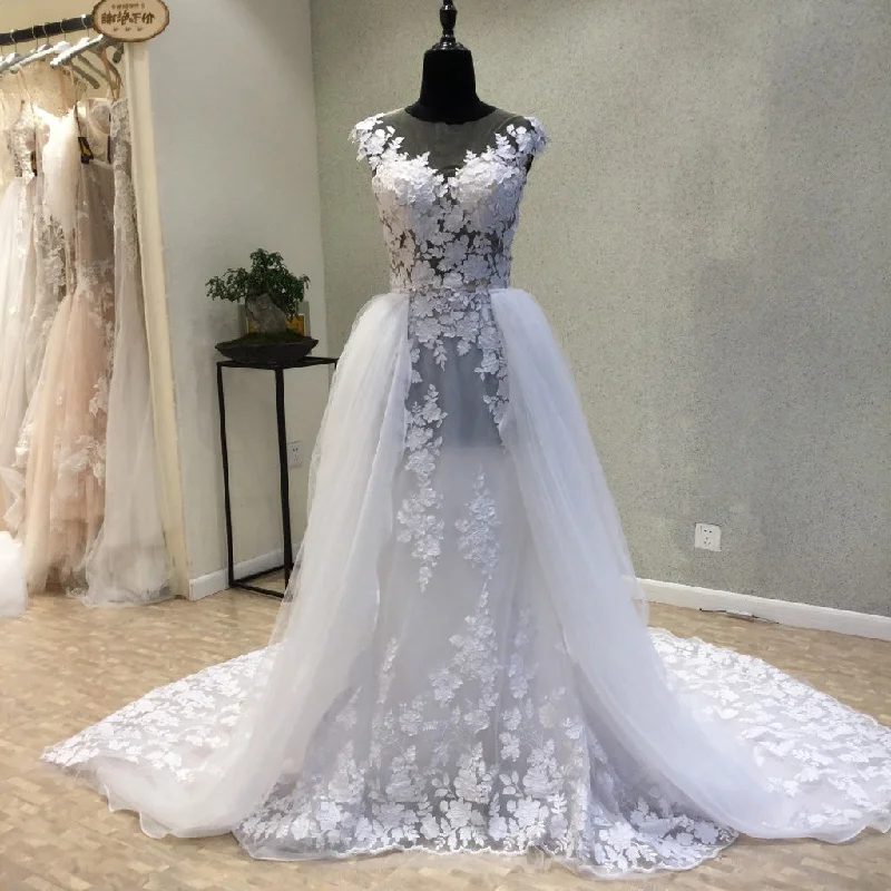 Lace Popular Long Cheap Online Bridal Wedding Dress, WG1211 Satin Bridal Gown