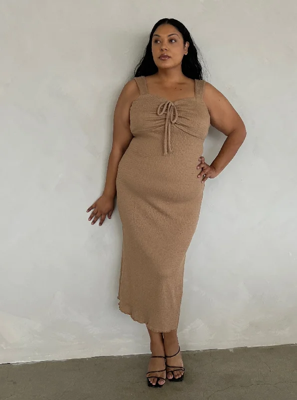 Plus Size Textured Bodycon Midi Dress Best midi dresses for curvy figures