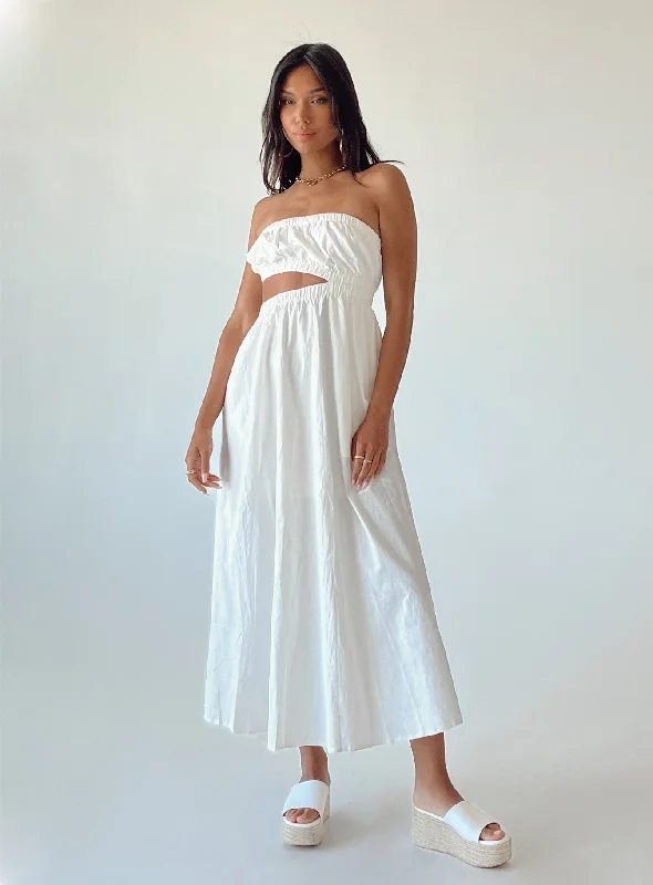 Raquel Midi Dress White Cotton midi dresses