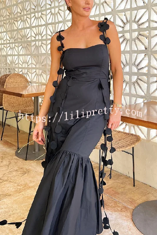 Romantic Getaway Round Decorative Draped Braid Fishtail Midi Dress Flattering midi dresses for all body types