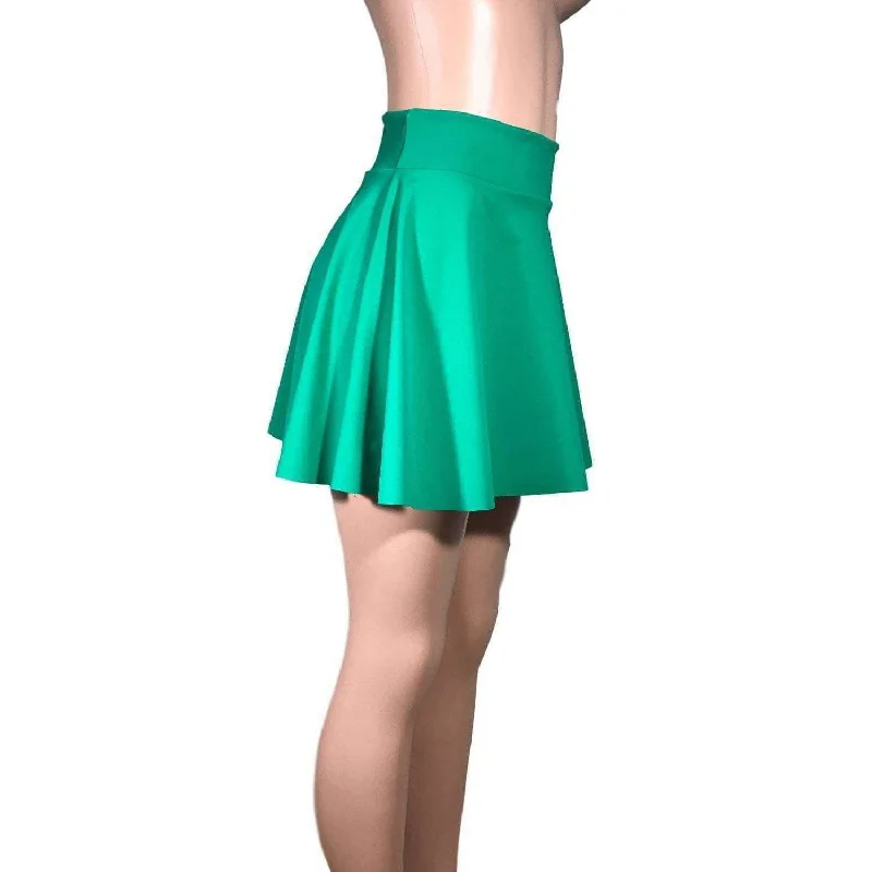 Skater Skirt - Kelly Green Spandex Petite unclassified skirts