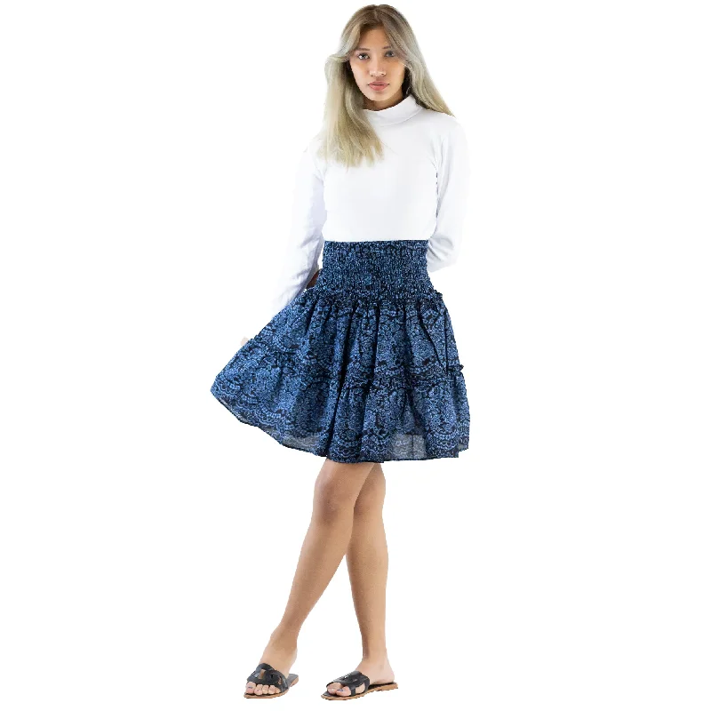 Monotone Mandala Women's Skirts in Navy SK0090 020031 02 Affordable unclassified skirts