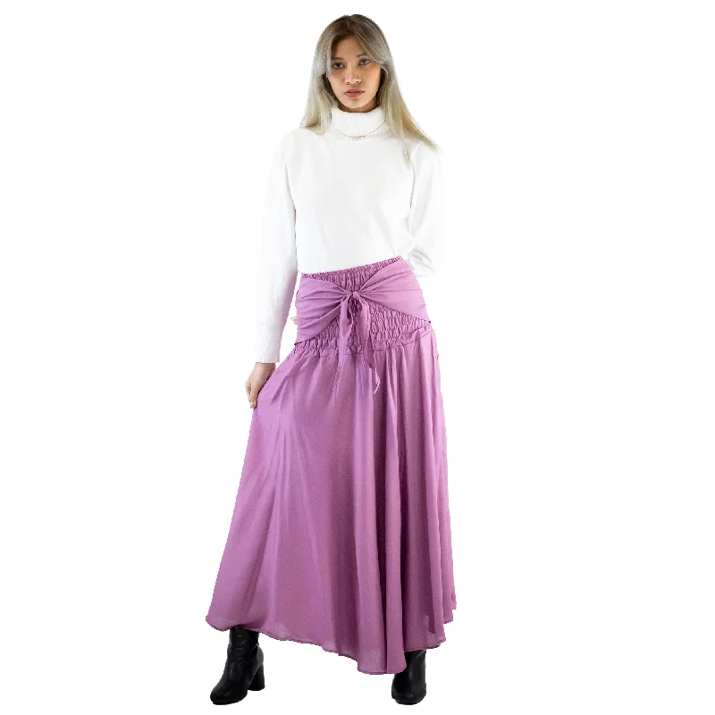 Solid Color Women's Bohemian Skirt in Magenta SK0033 020000 18 Mesh unclassified skirts