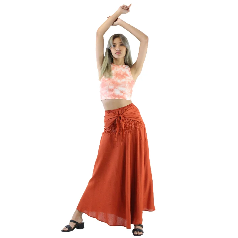 Solid Color Women's Bohemian Skirt in Orange SK0033 020000 11 Formal unclassified skirts