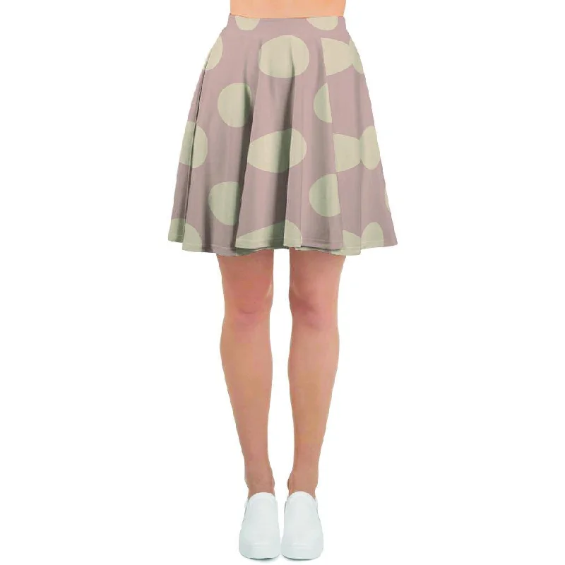 Tan Polka Dot Women's Skirt Designer unclassified skirts