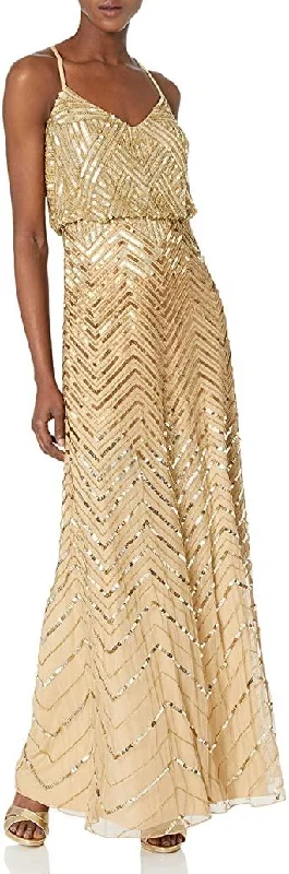 Adrianna Papell 91869160 Long Beaded Blouson Dress Prom maxi dresses