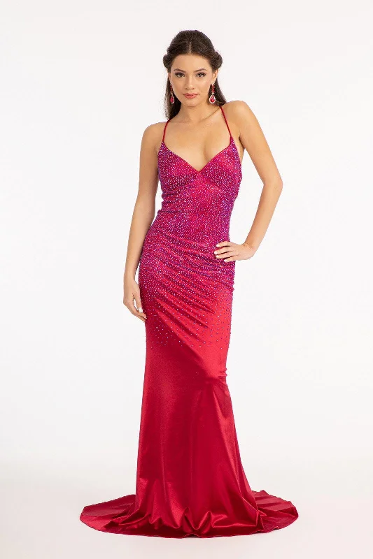 Beaded Long Satin Mermaid Prom Dress Y2K maxi dresses