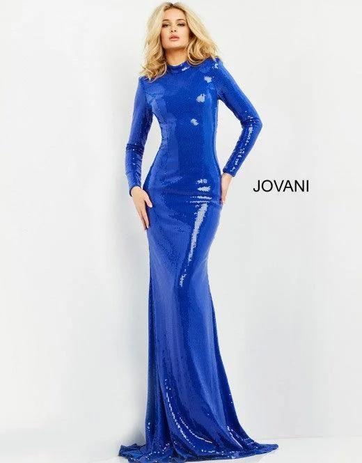 Jovani 06214 Long Sleeve Formal Prom Trumpet Dress Trendy maxi dresses under $50