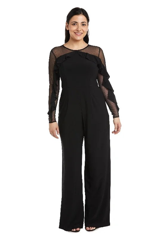 R&M Richards 2308P Long Sleeve Petite Jumpsuit Sale Leather maxi dresses