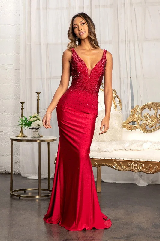 Long Sleeveless Formal Mermaid Fit Prom Dress Edgy maxi dresses