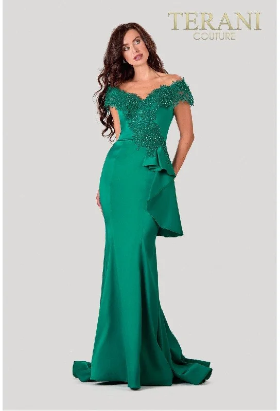 Terani Couture 2111M5255 Off Shoulder Formal Long Dress Women's maxi dresses