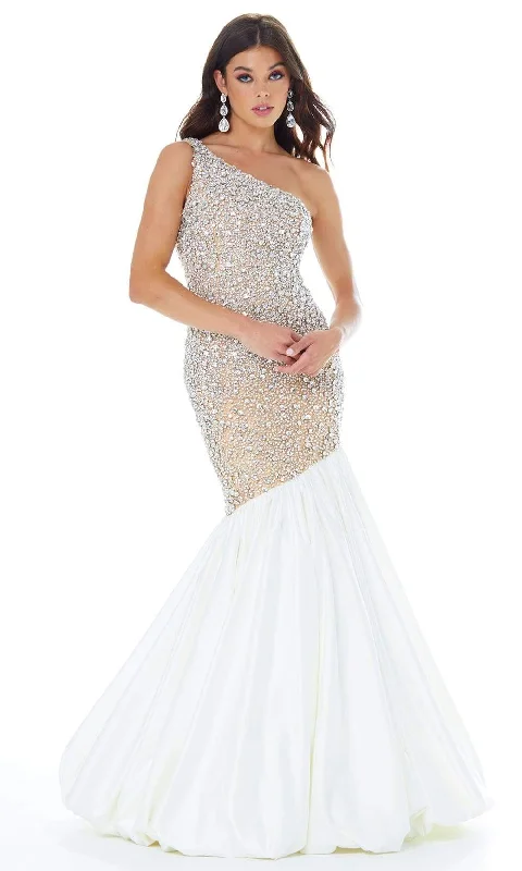 Ashley Lauren - 1981 One Shoulder Crystal Studded Trumpet Gown Cocktail party dresses