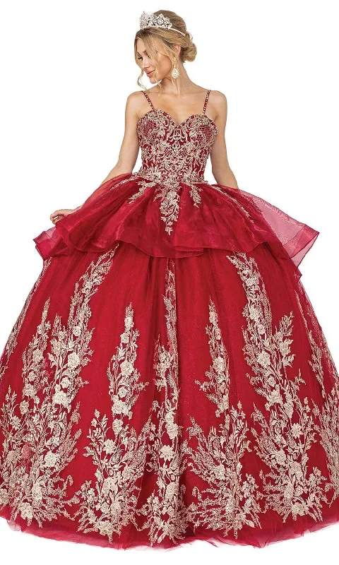 Dancing Queen - 1590 Spaghetti Strap Applique Ballgown Preppy party dresses