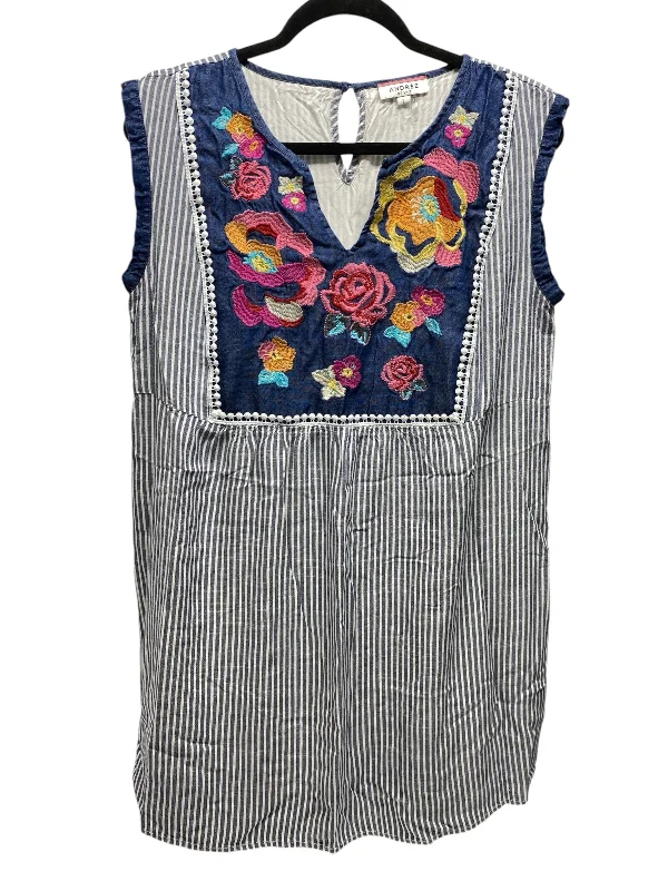 Dress Casual Short By Andree By Unit In Striped Pattern, Size: L Must-have floral dresses for this season