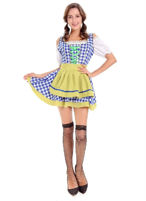 3Pcs /Set Women Oktoberfest Costume Bavarian Octoberfest Dirndl Maid Uniforms German Beer Girl Cosplay Fancy Dress Y2K unclassified dresses