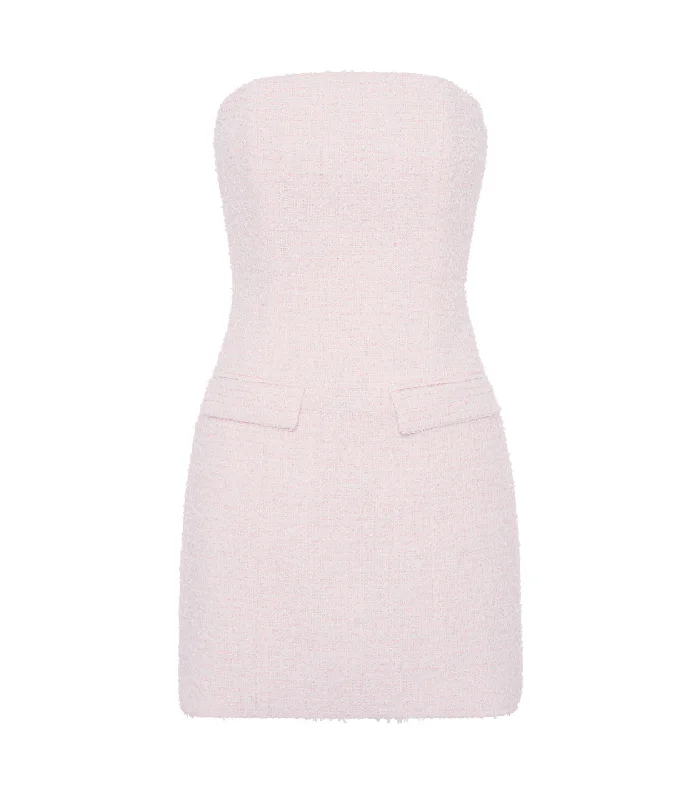 Francesca Tweed Dress in Blush Club unclassified dresses