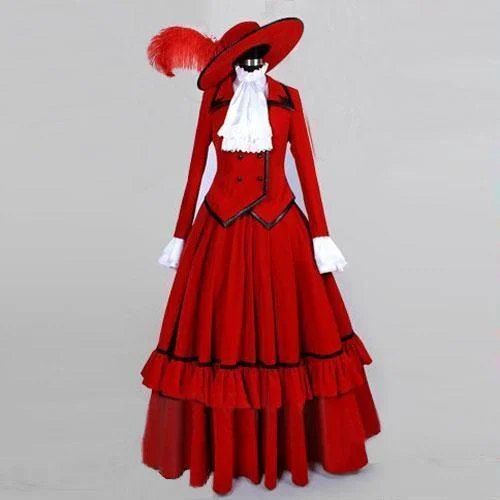 Black Butler Madam Red Angelina Dalles Dress Cosplay Costume Designer unclassified dresses