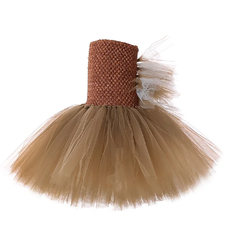 Brown Horse Tutu Dress for Baby Girls Halloween Costumes Toddler Kids Christmas New Year Dresses Girl Animal Tutus for Birthday Off-shoulder unclassified dresses