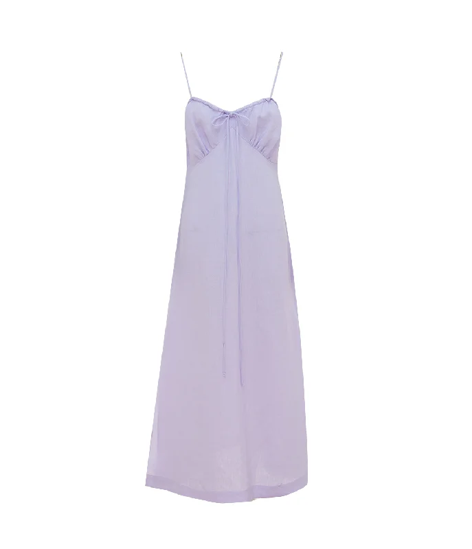 Selina Linen Slip Dress in Lilac Budget-friendly unclassified dresses