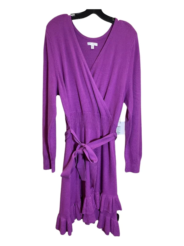 Dress Work By Lc Lauren Conrad In Purple, Size: 1x Vintage unclassified dresses