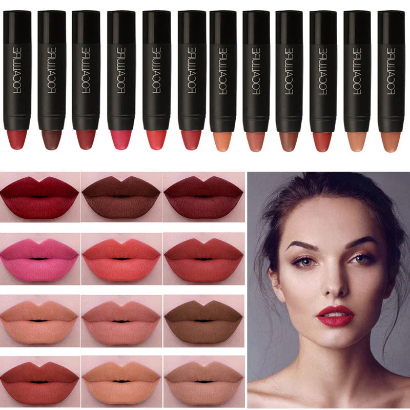 FOCALLURE Matte Lipstick Lips Makeup Cosmetics Waterproof Pintalabios Batom Mate Lip Gloss Rouge a Levre Labial Velvet unclassified dresses