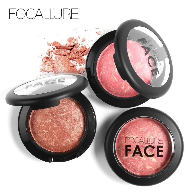 Focallure Natural Baked Face Pressed Blush Rouge Makeup Cheek Blusher Palettes Mineral Blusher Palette Cream Blush Bright color unclassified dresses