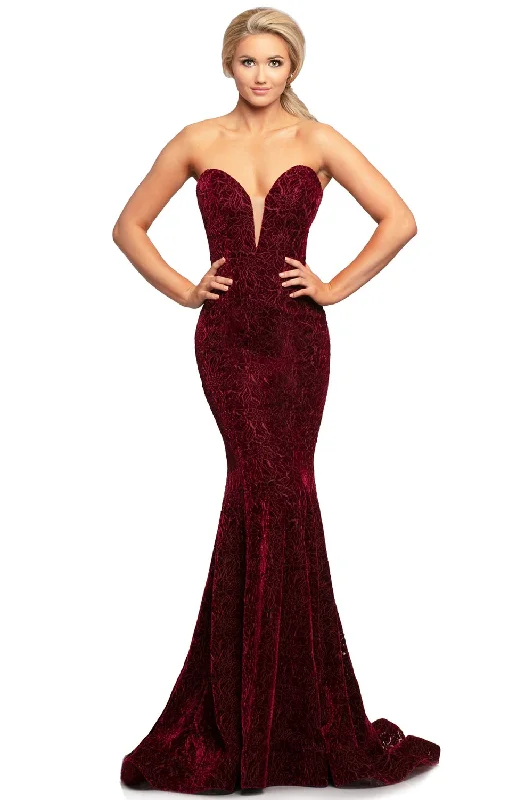 Johnathan Kayne - Strapless Velvet Trumpet Gown 2086SC Preppy unclassified dresses