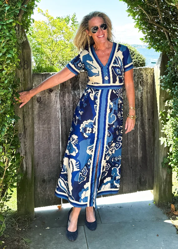 Leland Dress - Whirlwind Blues Comfortable unclassified dresses