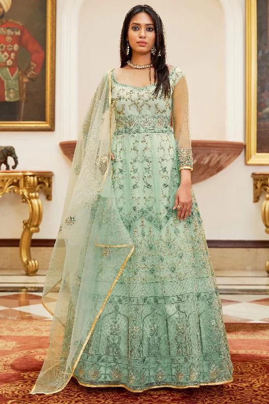 Light Cyan Color Net Fabric Function Style Classic Anarkali Suit Stylish unclassified dresses