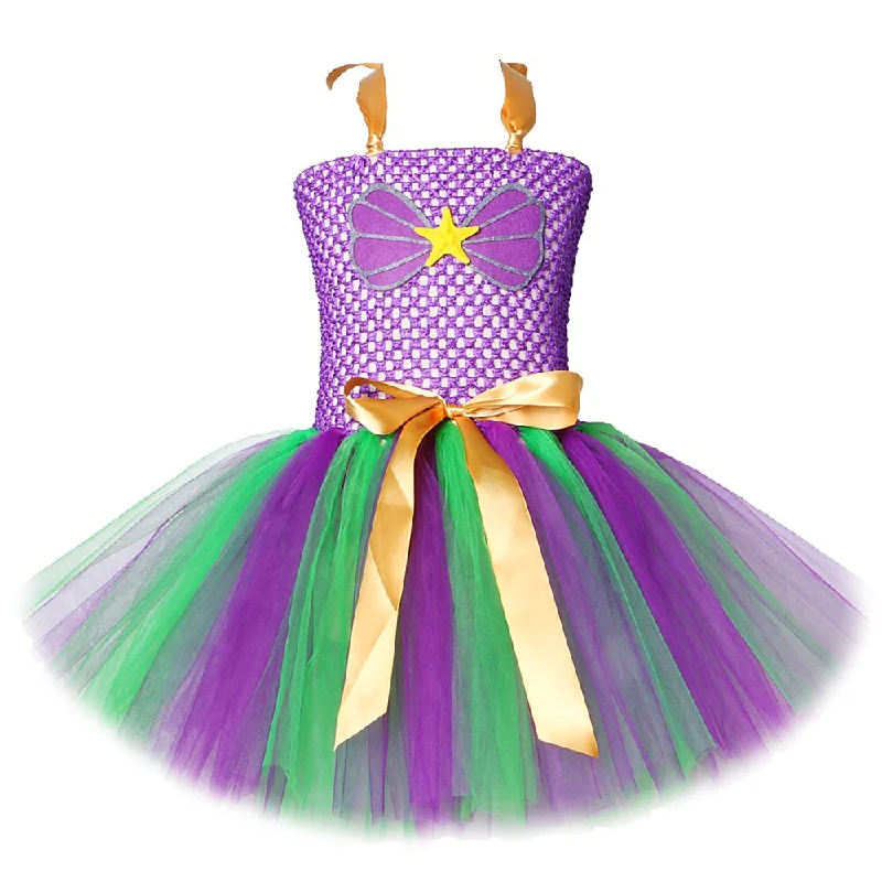 Little Mermaid Tutu Dress for Girls Kids Halloween Costumes for Children New Year Birthday Dresses Princess Sea-maid Ball Gown Travel unclassified dresses