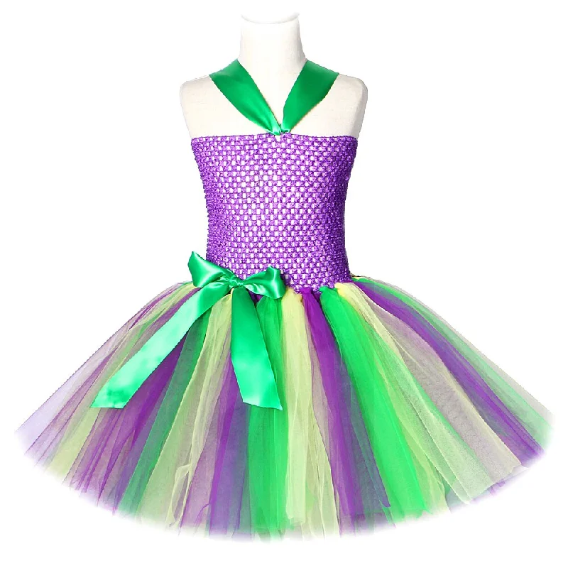 Little Mermaid Tutu Dress Girl Halloween Costumes for Kids Christmas New Year Dresses for Girls Princess Birthday Clothes 1-12Y Halter unclassified dresses