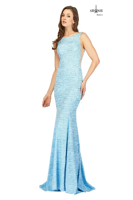 Lucci Lu 90003 Light Blue Glitter Stretch Knit Dress - Size 16 Fall unclassified dresses