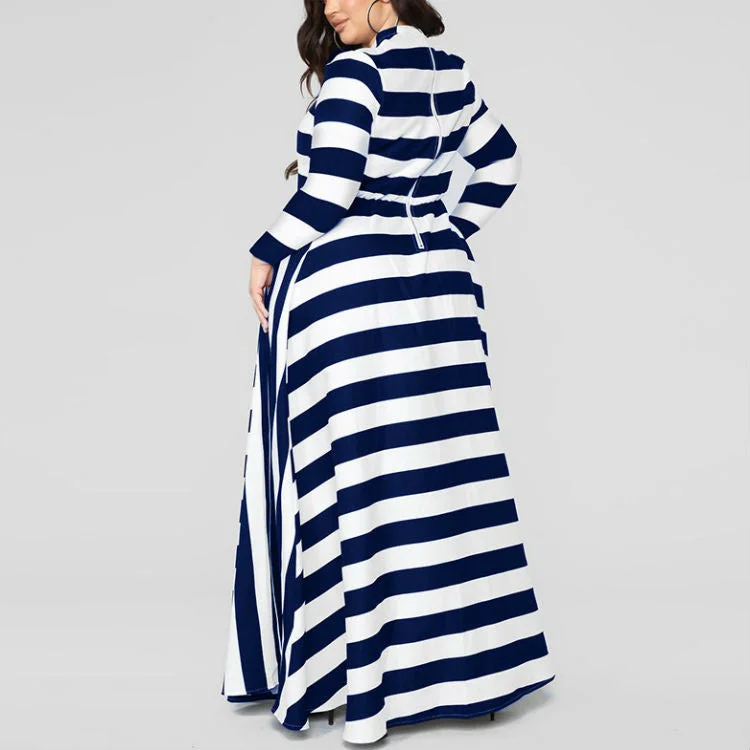 Loose Striped Woman's Dress Pastel unclassified dresses