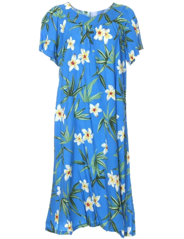 Muumuu Dress Hawaiian Bamboo Denim unclassified dresses