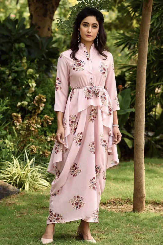 Carnation Pink Dhoti Kurti Dress Popular unclassified dresses