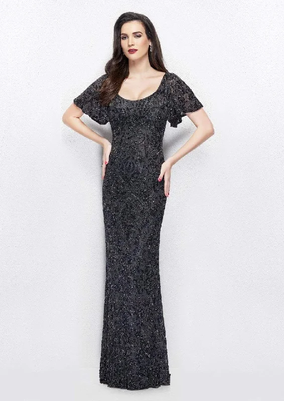 Primavera Couture - Bell Sleeves Scoop Evening Dress 1991SC Discounted unclassified dresses