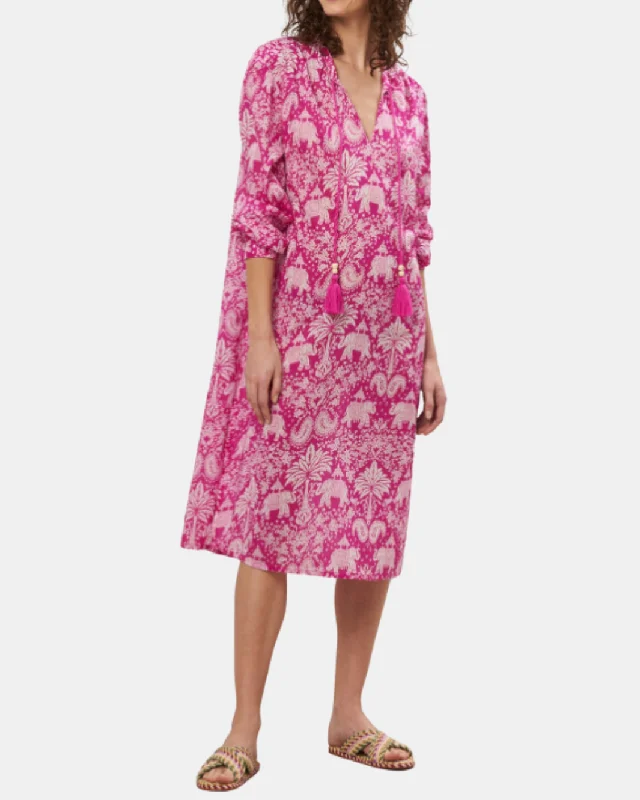 RAHMA WOVEN DRESS IN PINK Preppy unclassified dresses