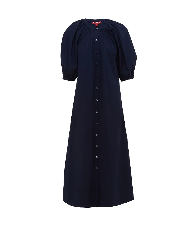 Vincent Dress in Navy Off-shoulder unclassified dresses