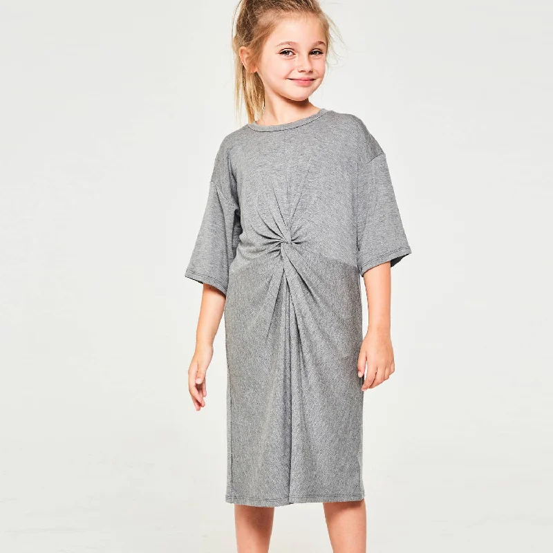 Twisted waist knit dress Tiered unclassified dresses