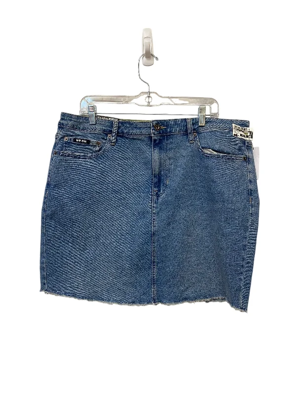 Skirt Mini & Short By Dkny In Blue Denim, Size: 16 A-line Denim Skirt