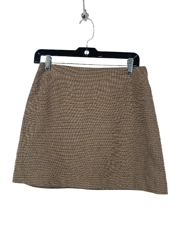 Skirt Mini & Short By H&m In Brown, Size: 6 Ripped Mini Denim Skirt