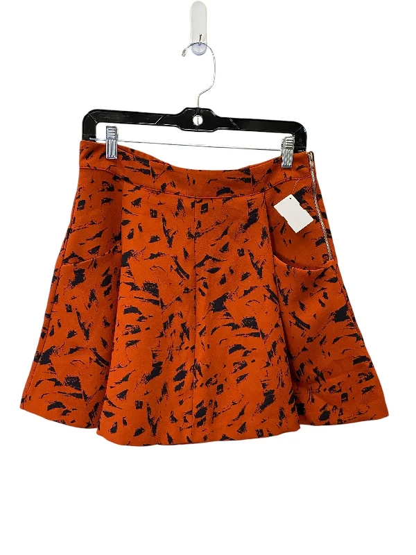 Skirt Mini & Short By Harlowe & Graham In Black & Orange, Size: 10 Sexy Leather Skirt