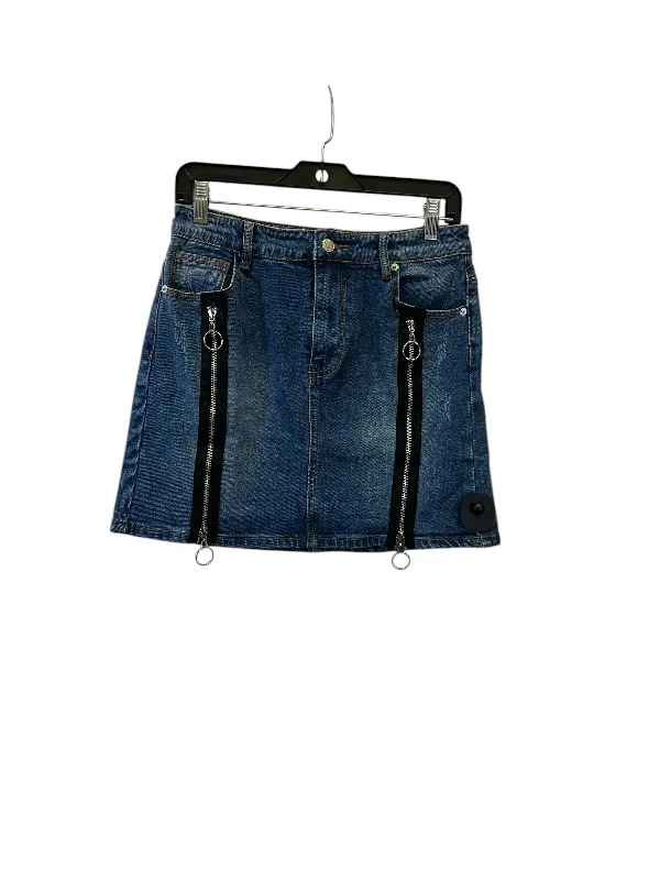 Skirt Mini & Short By Signature Collection In Blue Denim, Size: M Comfortable Mini Skirt