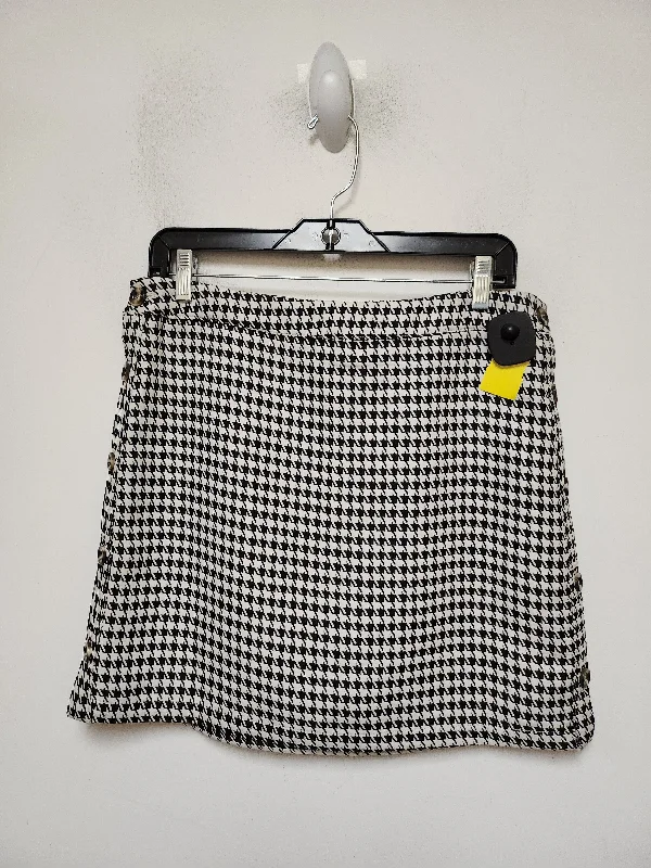 Skirt Mini & Short By Sugar Lips In Black & White, Size: 8 Plaid Mini Skirt